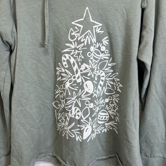 Women’s Marushka Hoodie with White Christmas Tree Design - Picture 2 of 6